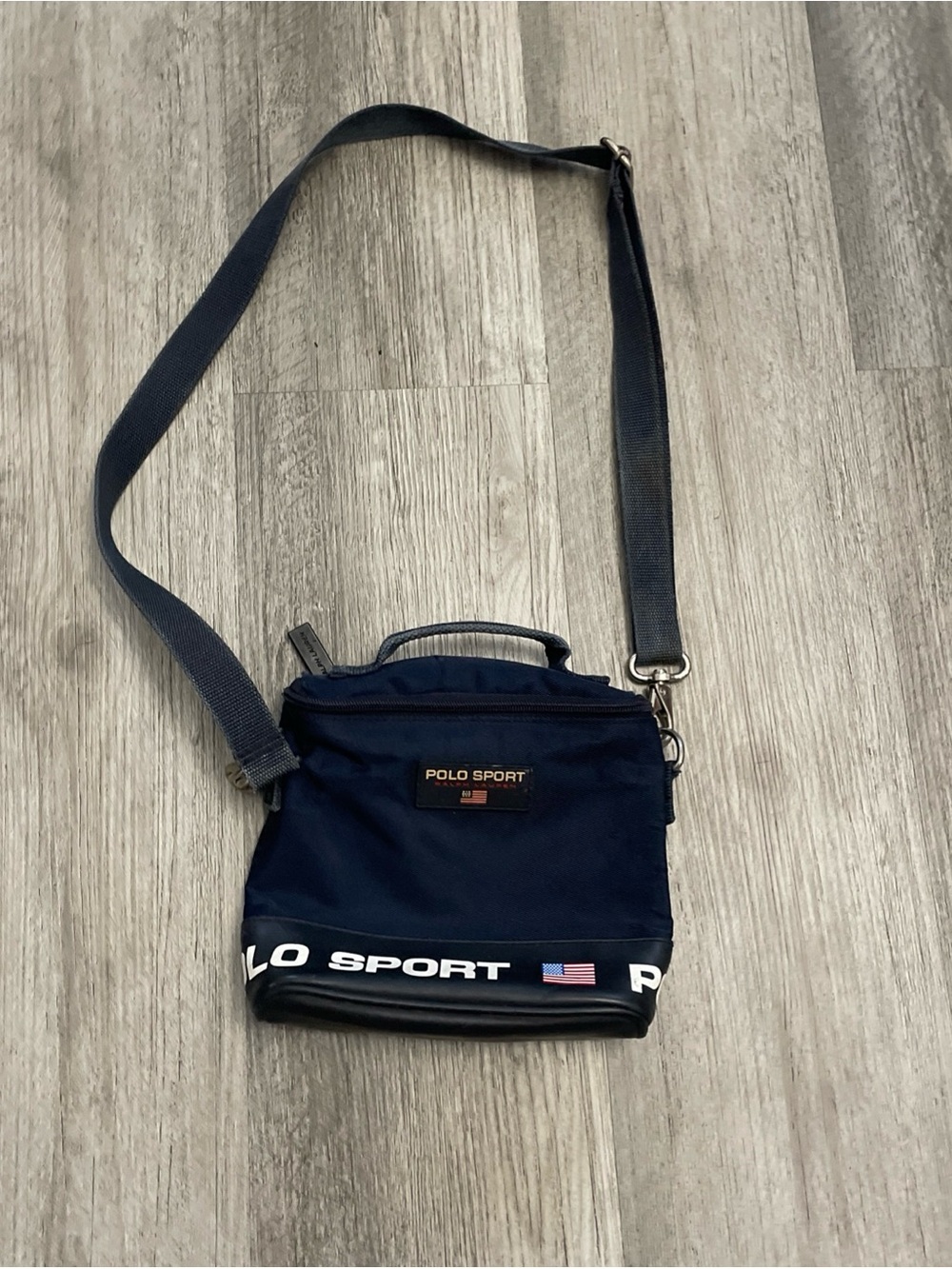 Vintage Polo Sport ralph Lauren nylon crossbody zip top 90s hand bag purse